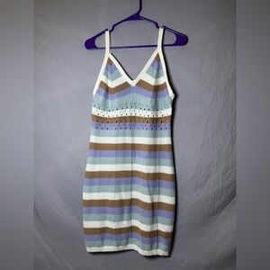 Ultra Flirt Multicolor Striped Mini Dress